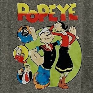 POPEYE Joe Fresh Heather Gray V-Neck Tee